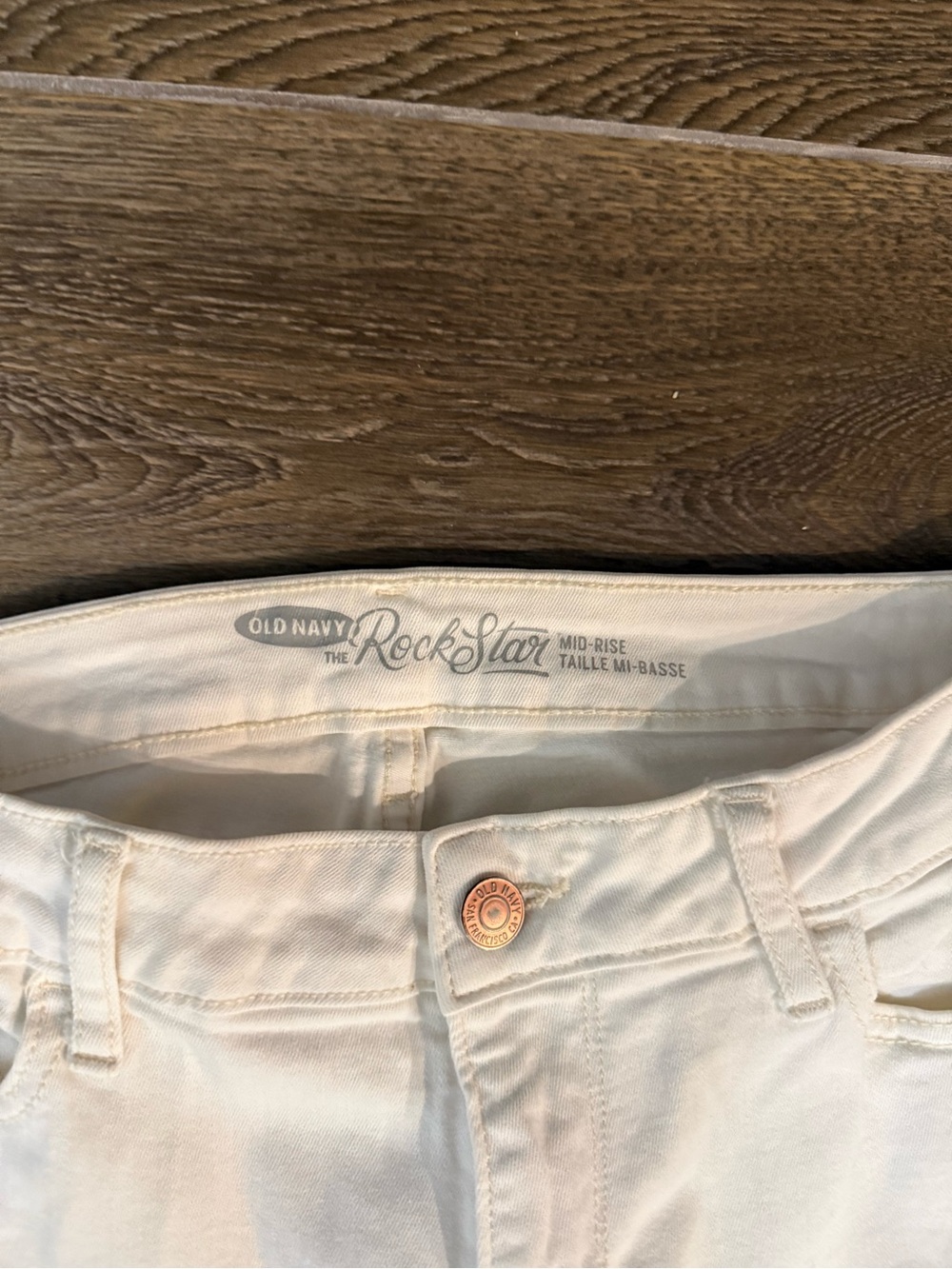 Banana Republic Cream Straight-Leg Jeans
